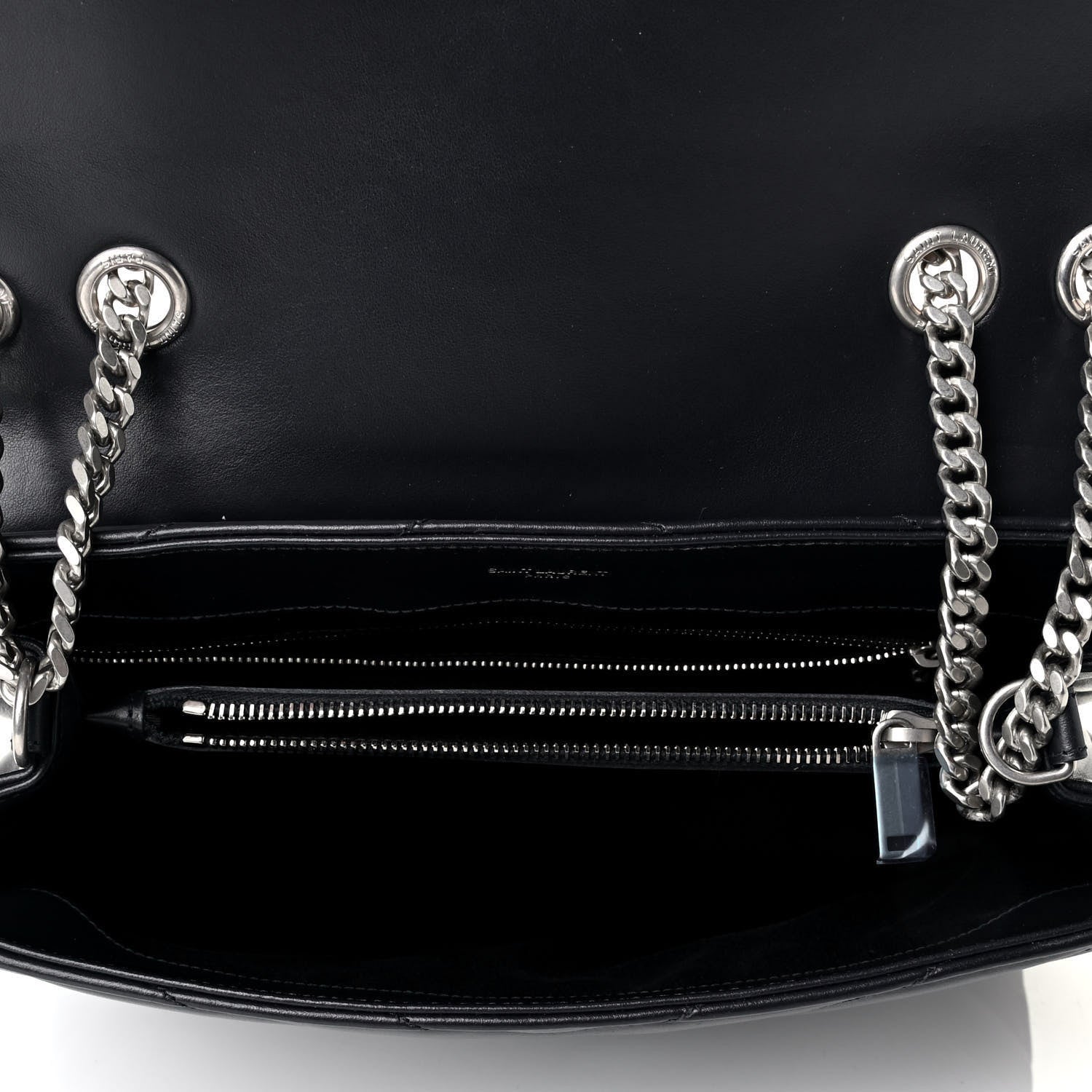 Saint Laurent Calfskin Y Quilted Monogram Medium Loulou Chain Satchel Medium Blue 4 of 5