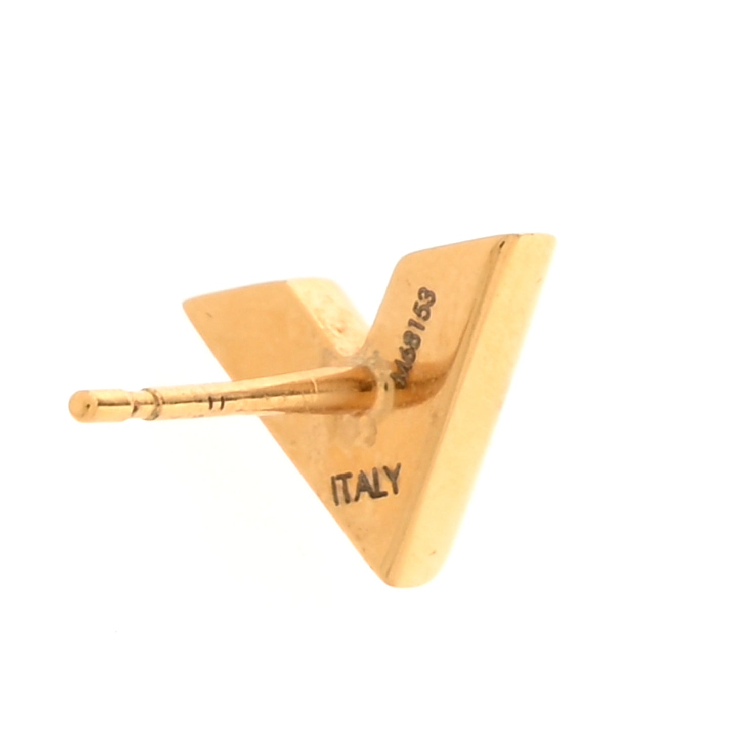 Brass Essential V Stud Earrings Gold