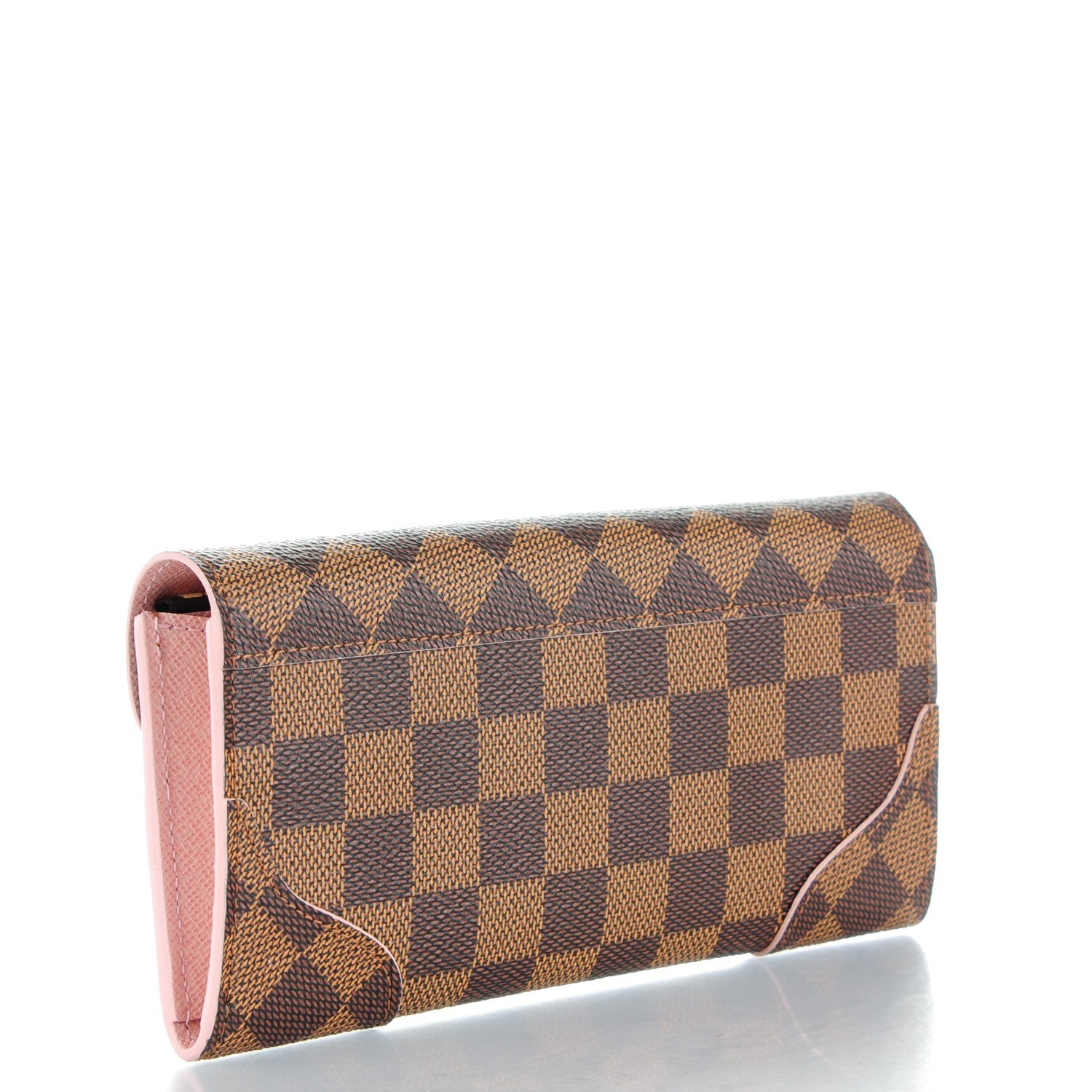 Louis Vuitton Damier Ebene Caissa Wallet Rose Ballerine 3 of 7