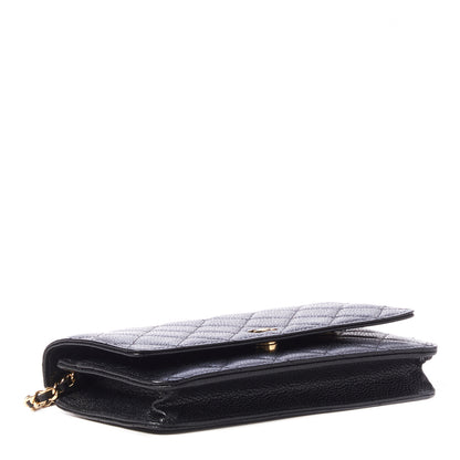 Chanel Caviar Quilted Wallet On Chain WOC Black 4 of 11