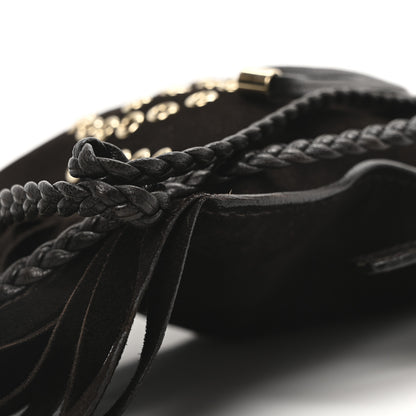 Saint Laurent Suede Fringe Messenger Bag Chocolate 9 of 9