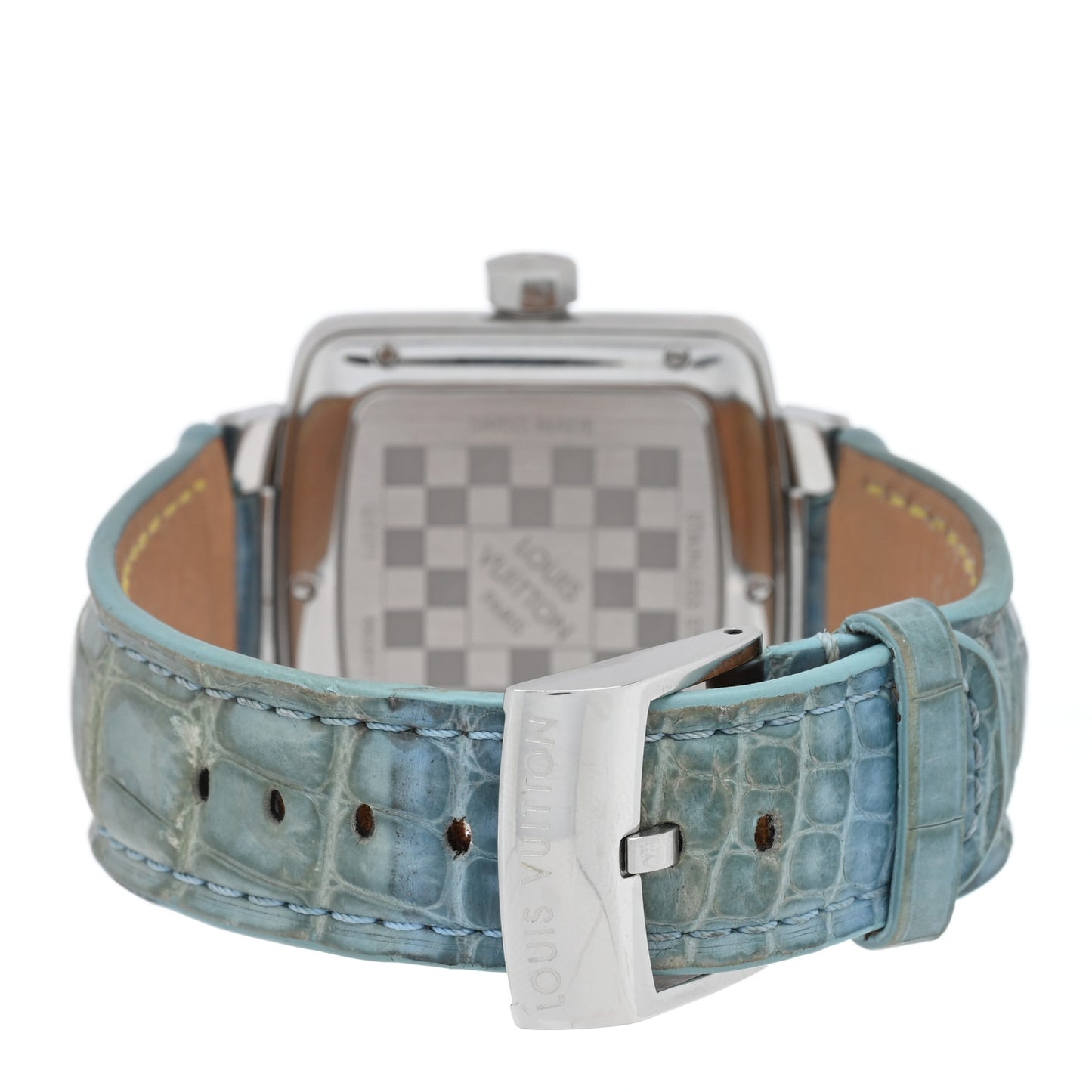 Stainless Steel Alligator 35mm Speedy Duo Jet GMT Quartz Watch Blue
