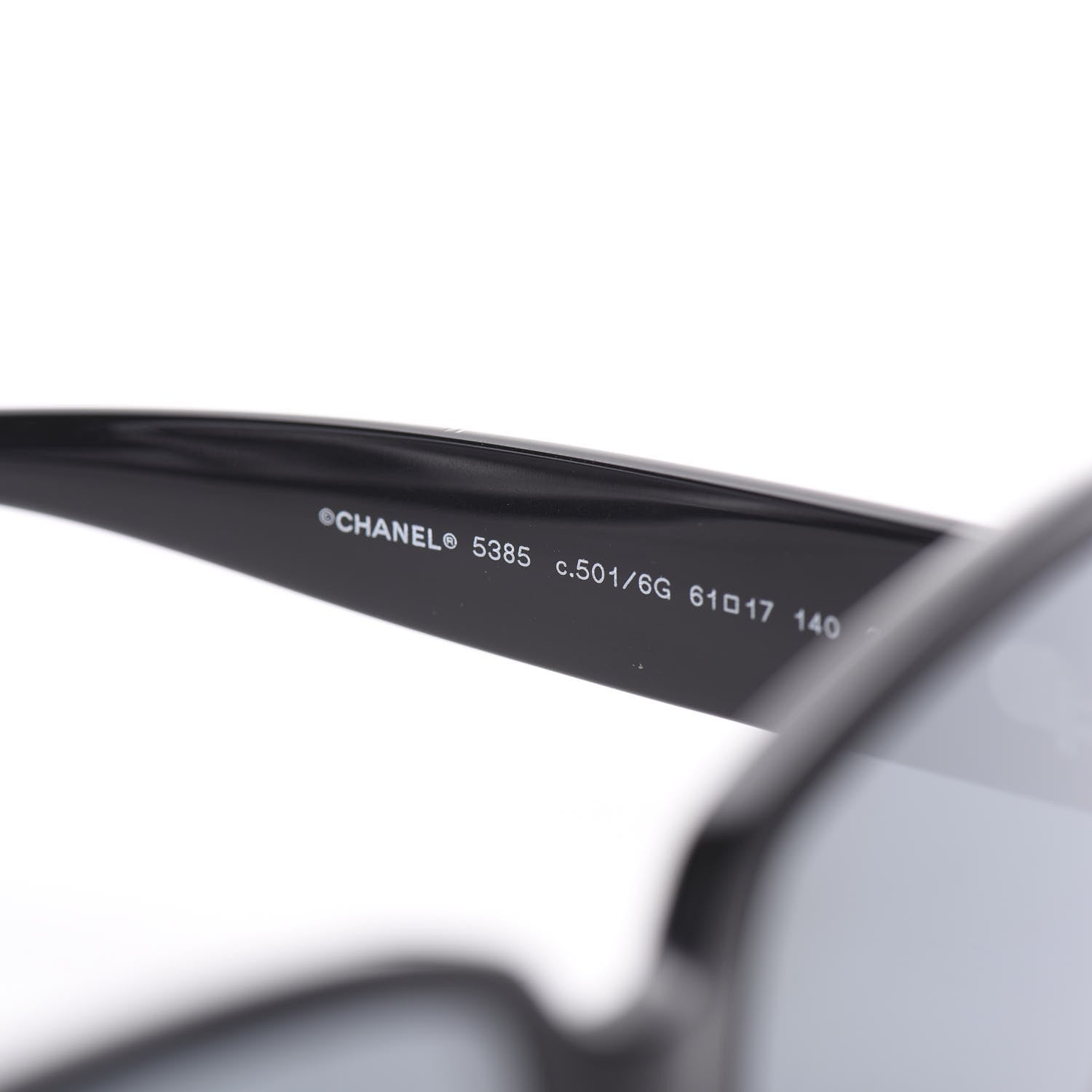 Chanel Acetate Square CC Sunglasses 5385 Black 6 of 6