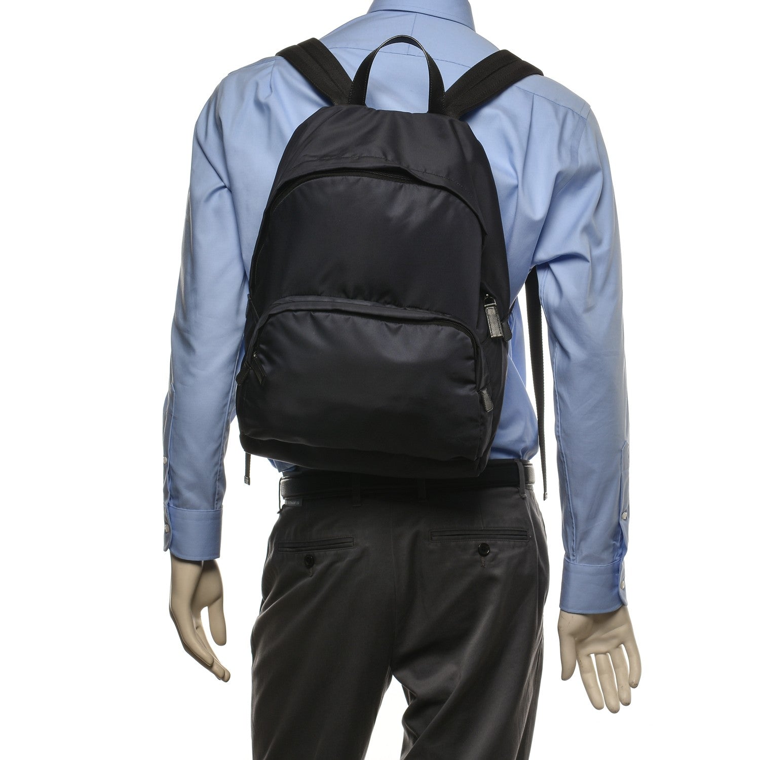 Prada Tessuto Nylon Day Backpack Blue 10 of 16