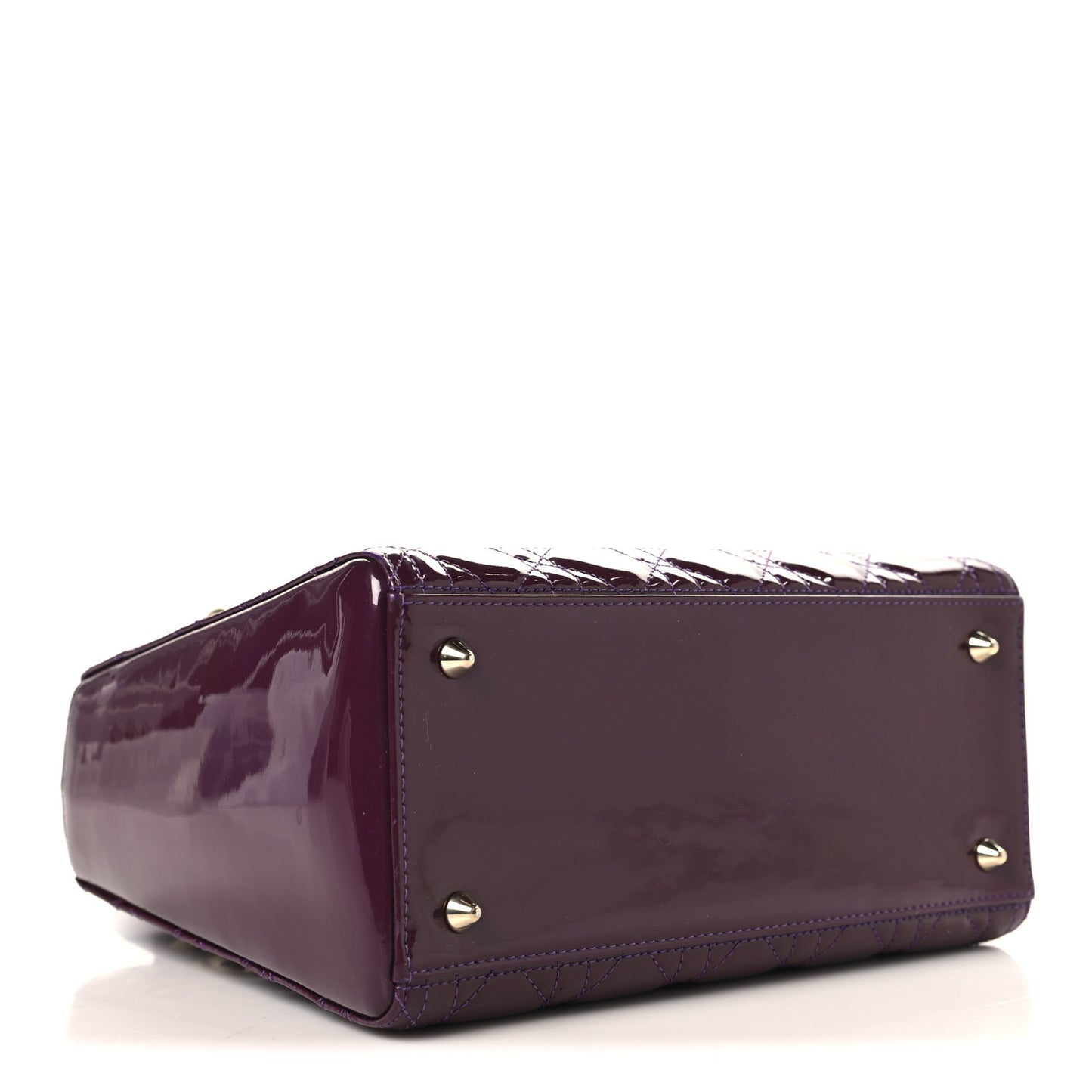 Patent Cannage Medium Lady Dior Purple