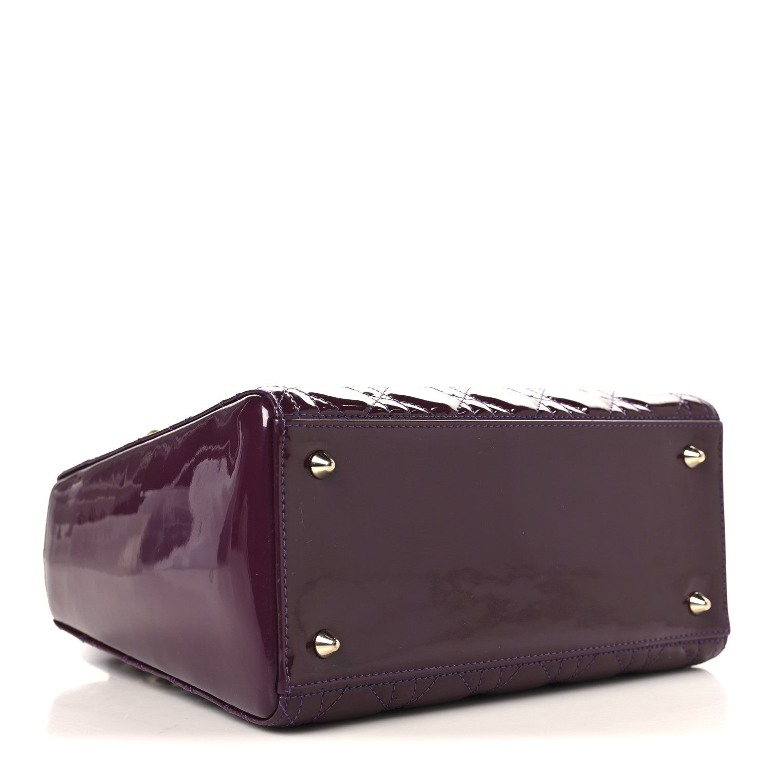 Christian Dior Patent Cannage Medium Lady Dior Purple 4 of 13