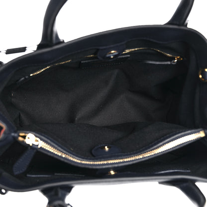 Burberry Derby Calfskin House Check Medium Banner Tote Ink Blue 5 of 10
