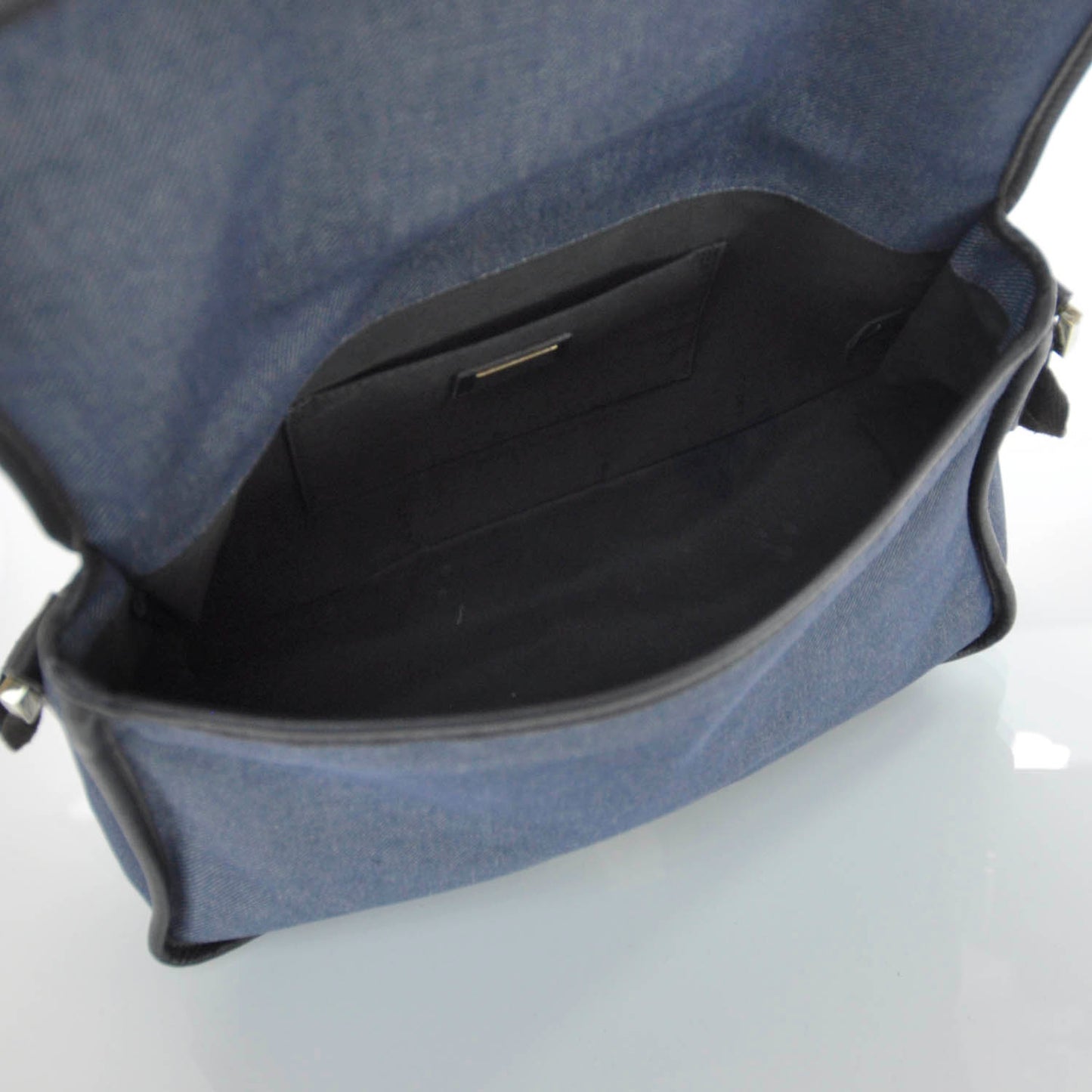 Denim Shoulder Bag Blue Black