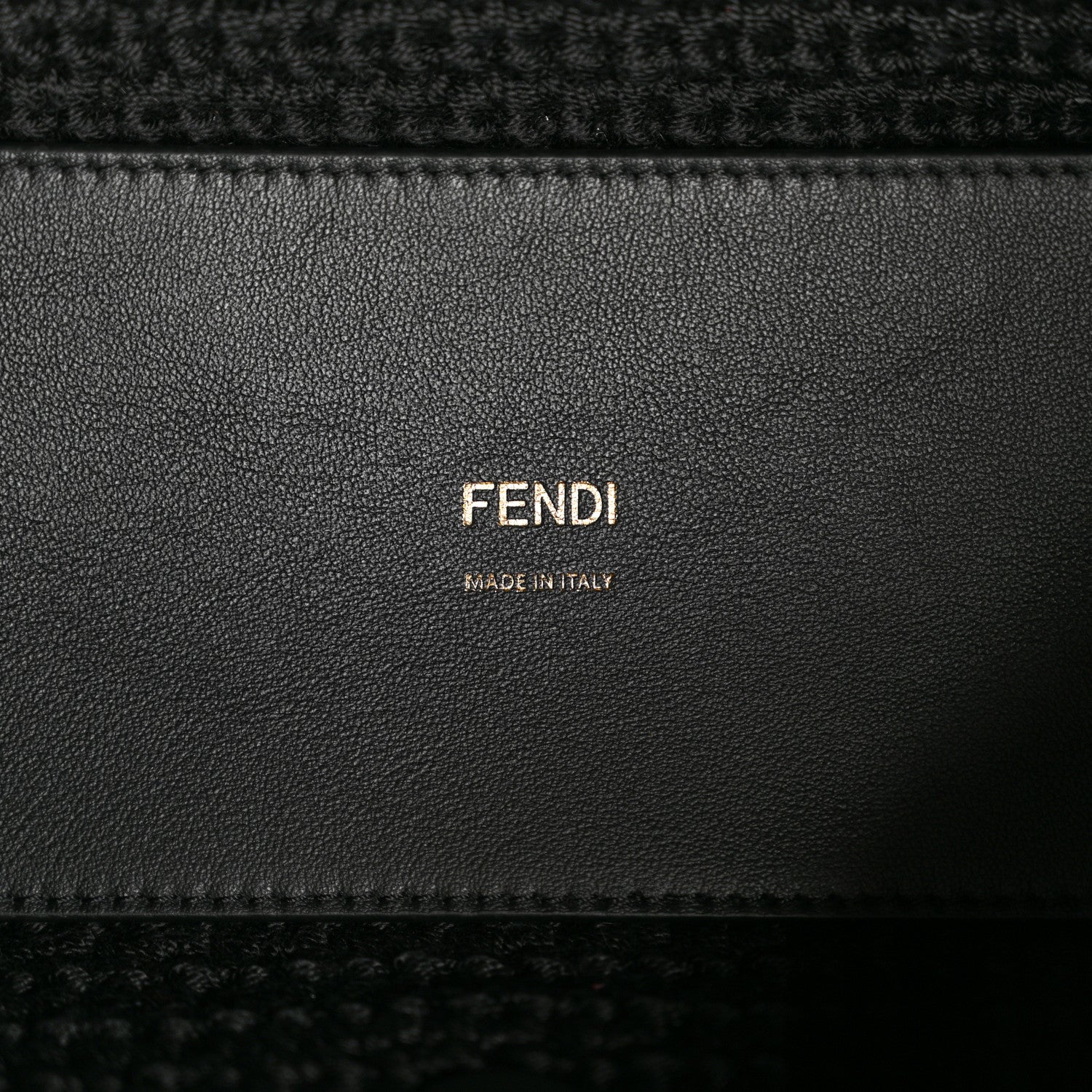 Fendi Sequins Fabric Crochet Medium Mamma Baguette Black 6 of 11