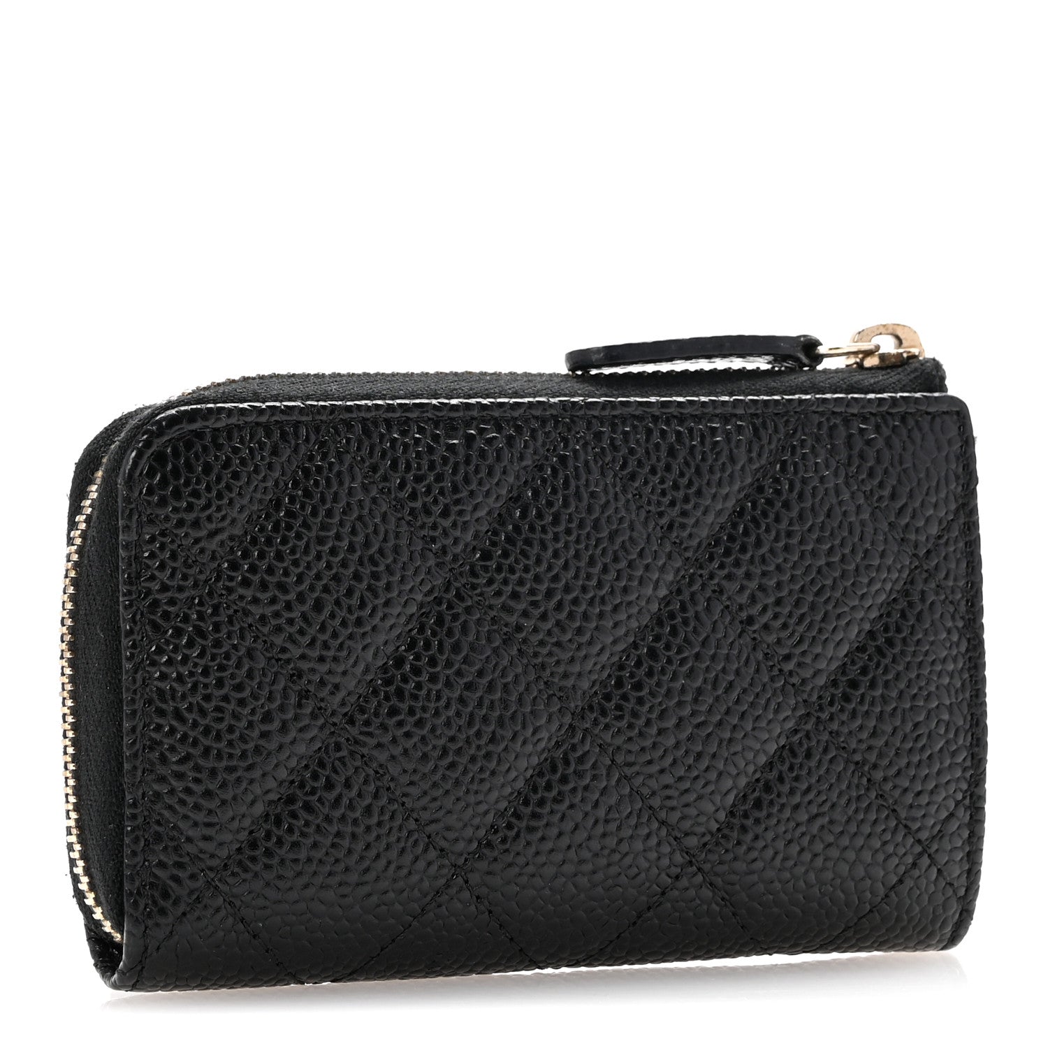 Chanel Caviar Quilted Zipped Key Holder Case Black 3 of 10