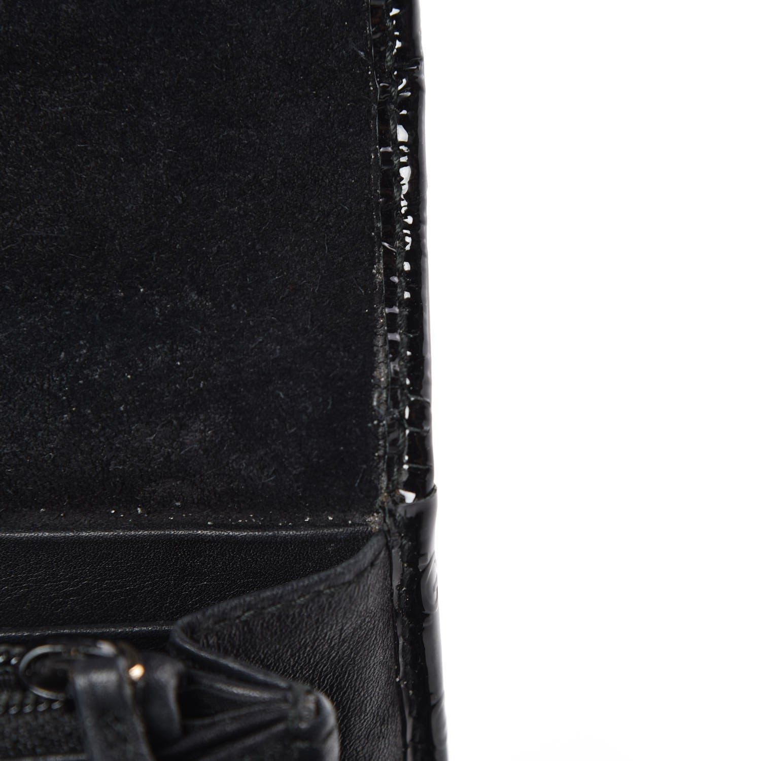 Gucci Patent Microguccissima Nice Wallet Black 11 of 12