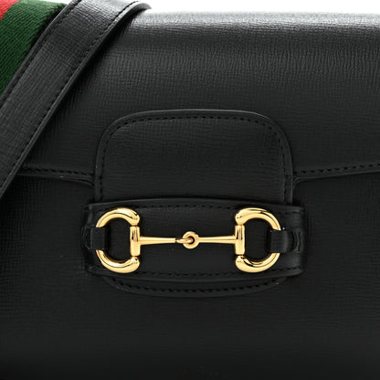 Gucci Azalea Calfskin Web Mini Horsebit 1955 Shoulder Bag Black 7 of 10
