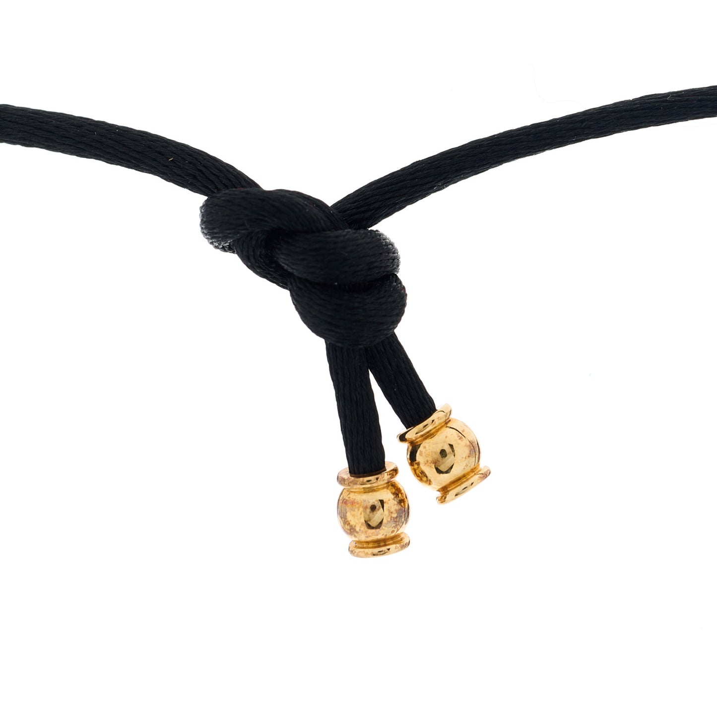 18K Yellow Gold Ruby Le Braiser du Dragon Pendant Cord Necklace