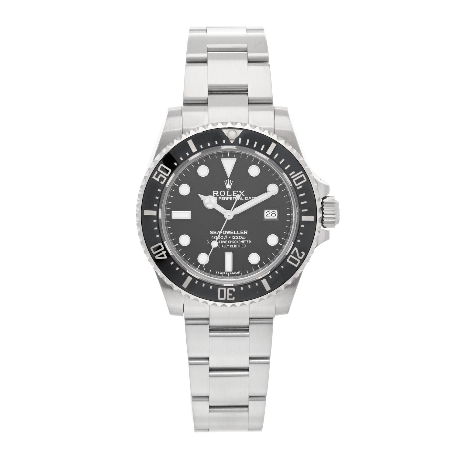 Rolex Stainless Steel 40mm Oyster Perpetual Date Sea-Dweller Watch Black 116600 1 of 5