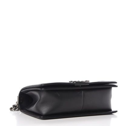 Chanel Velvet Calfskin Medium Boy Flap Blue Black 4 of 7