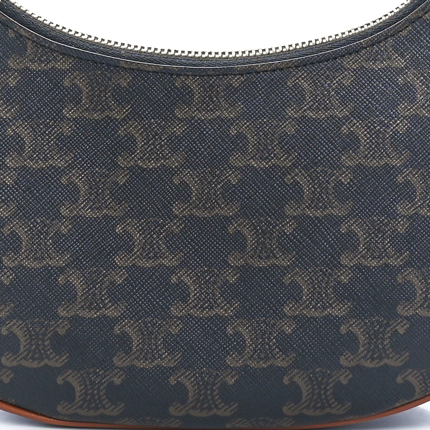 Triomphe Canvas Calfskin Ava Shoulder Bag Tan