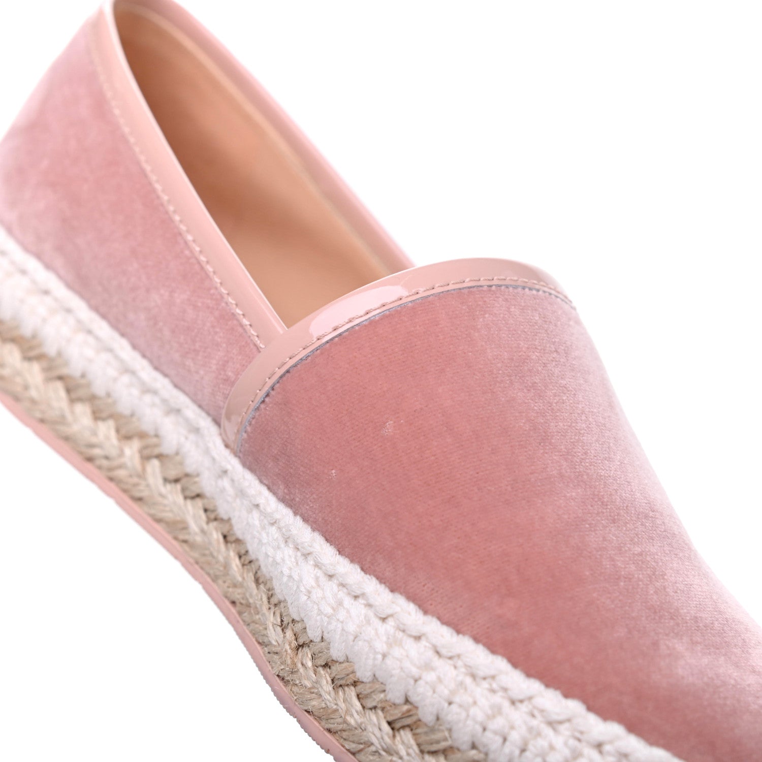 Chanel Velvet Patent CC Espadrilles 36 Pink 8 of 9