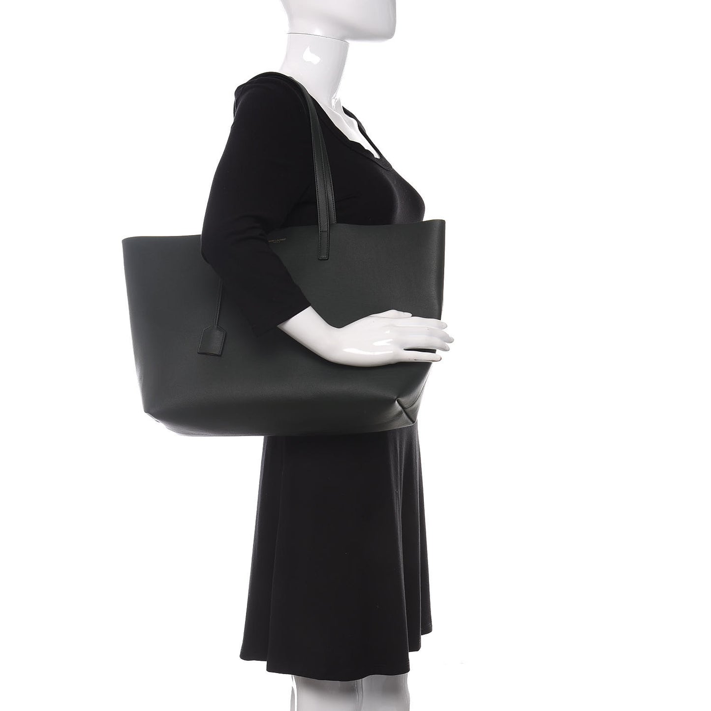 Calfskin Large Shopping Tote Dark Green