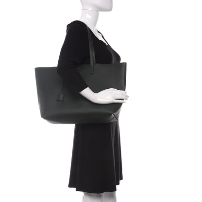 Saint Laurent Calfskin Large Shopping Tote Dark Green 2 of 12