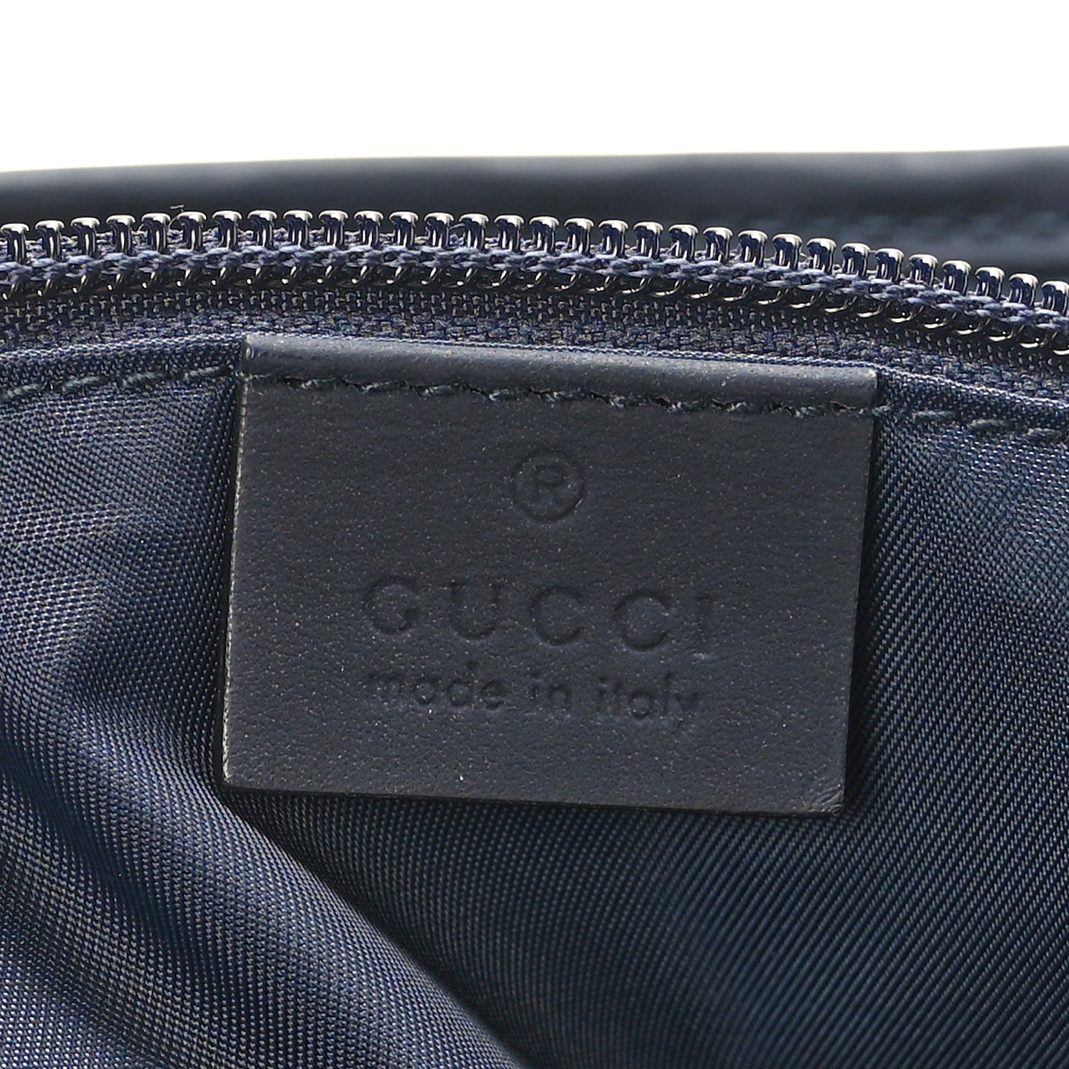 Gucci Guccissima Medium Messenger Bag Navy Blue 6 of 9