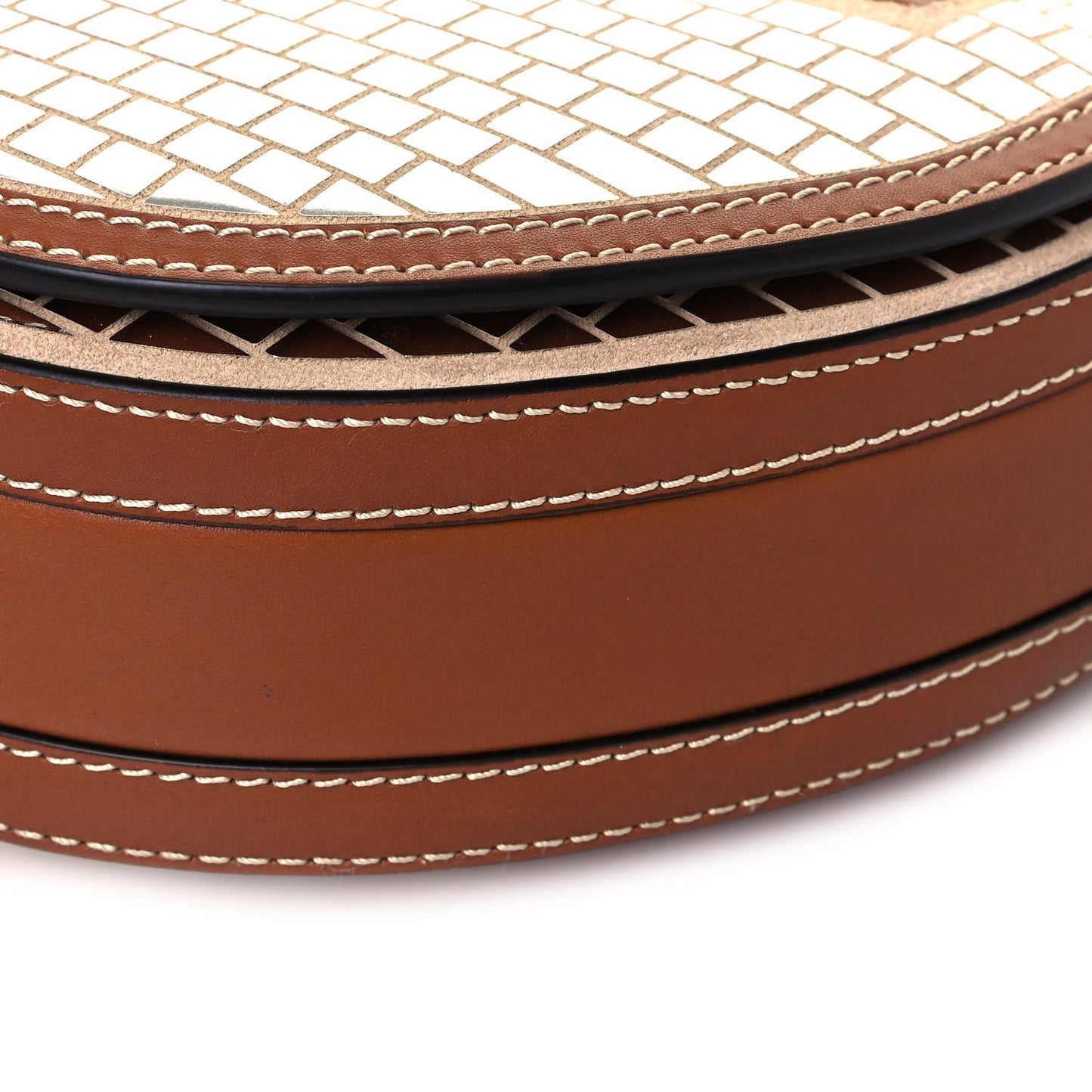 Calfskin Mirrored Small Olympia Pouch Warm Tan