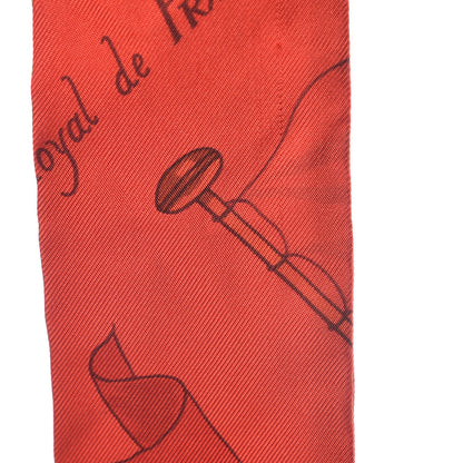 Hermes Silk Pavois Twilly Rouge Fluo Bleu Rouge 4 of 4