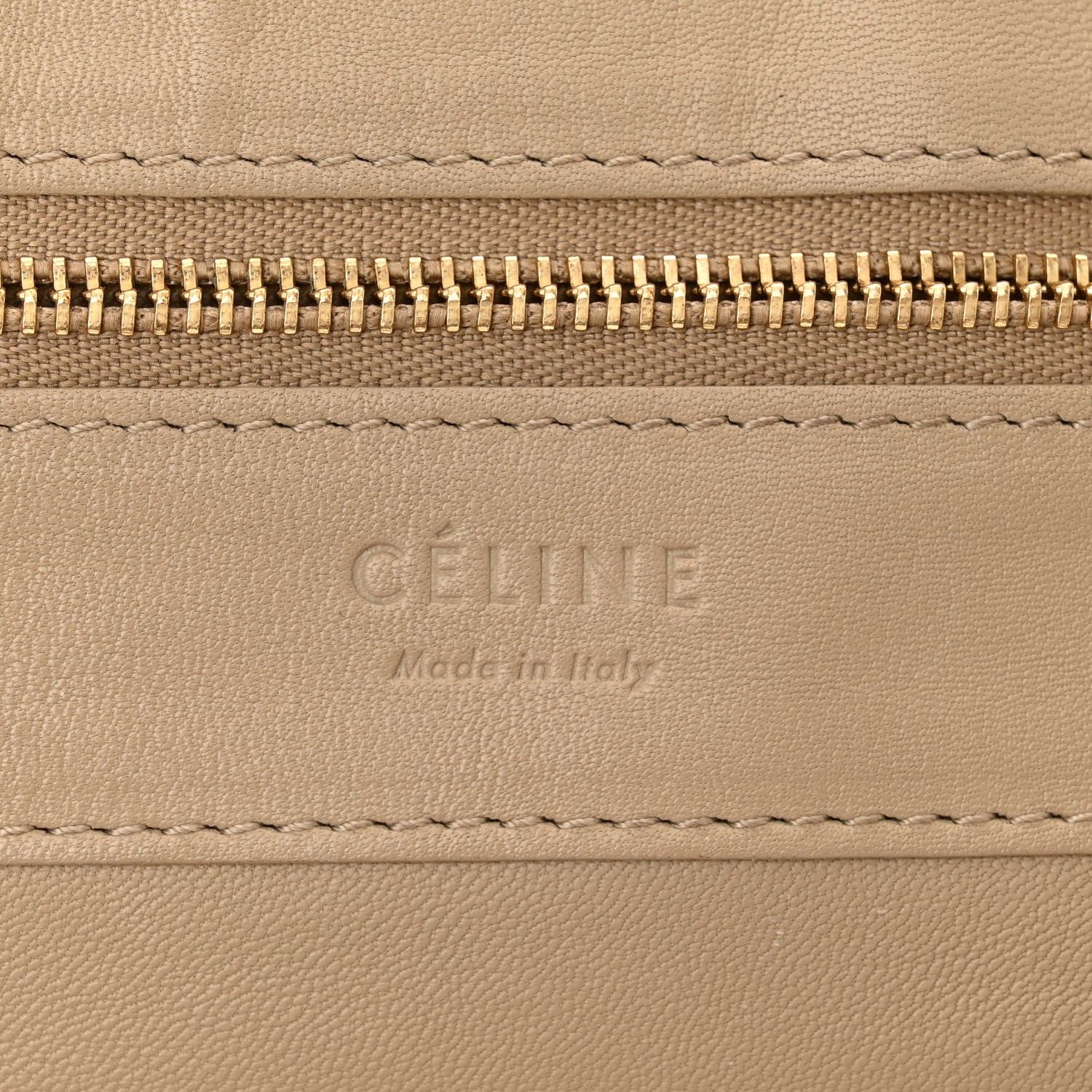 Celine Lambskin Horizontal Cabas Beige 6 of 17