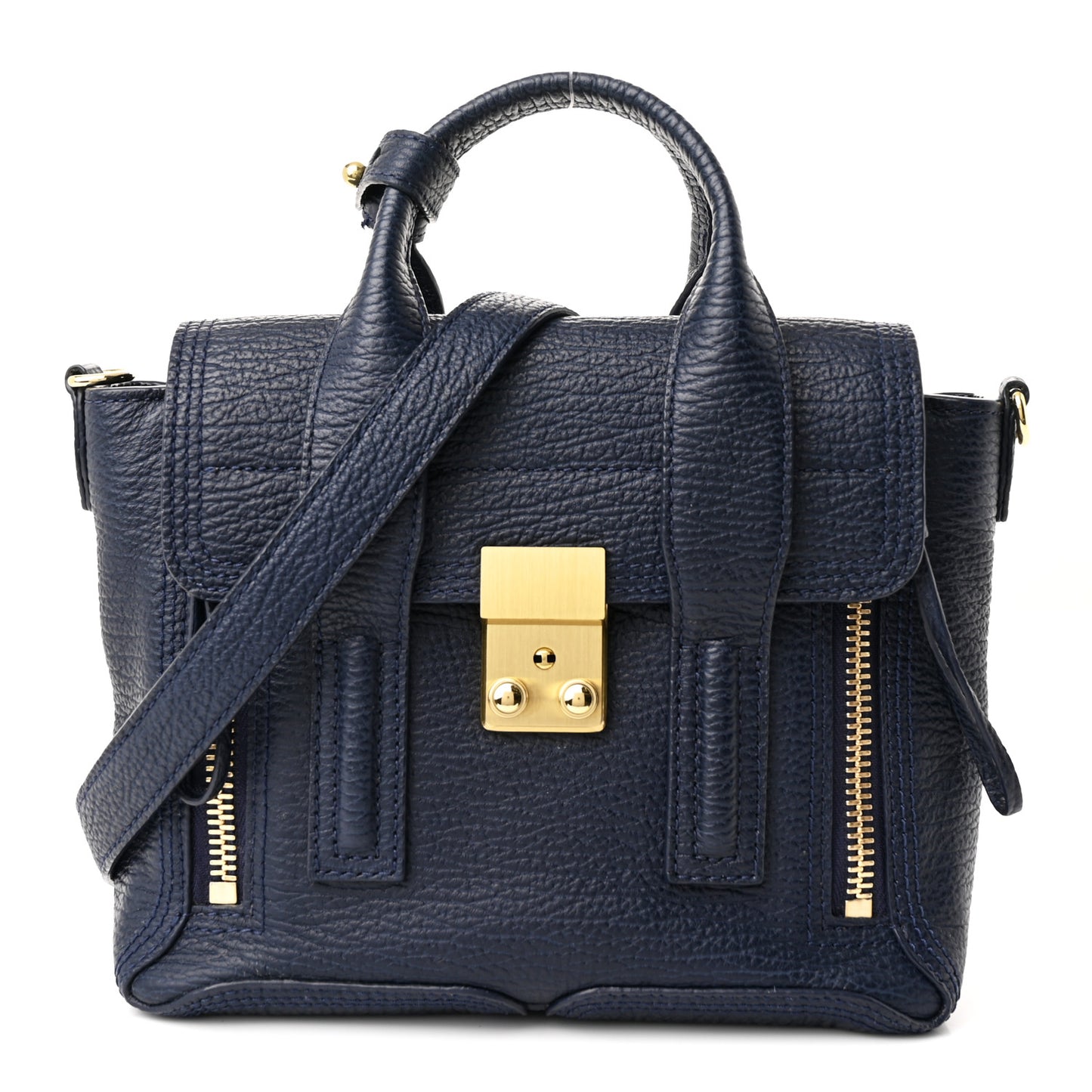 Textured Calfskin Mini Pashli Satchel Ink