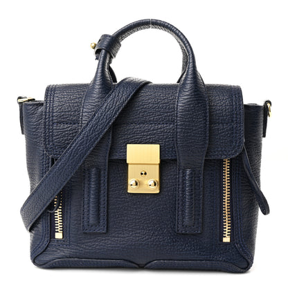 3.1 Phillip Lim Textured Calfskin Mini Pashli Satchel Ink 1 of 11