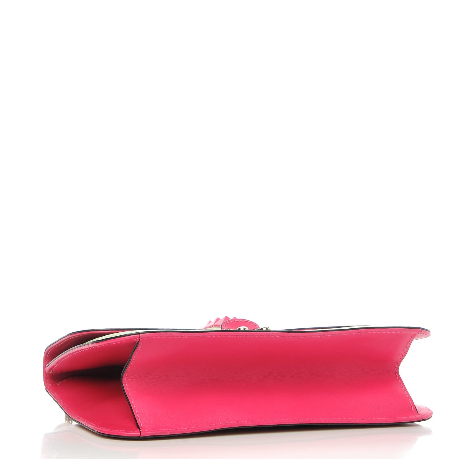Valentino Garavani Vitello Tri-Color Large Glam Lock Rockstud Flap Pop Gardenia Pop Apple Pop Fuxia 4 of 8