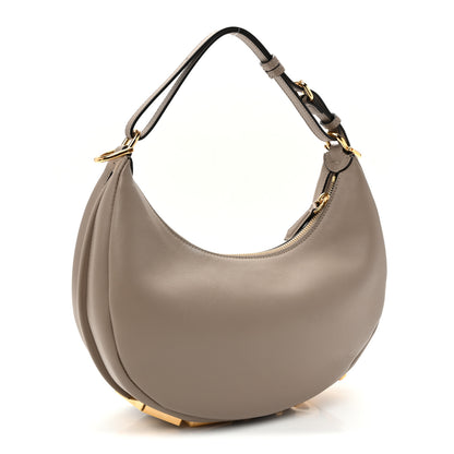 Fendi Vitello Grace Matte Small Fendigraphy Hobo Bag Tortora 3 of 10