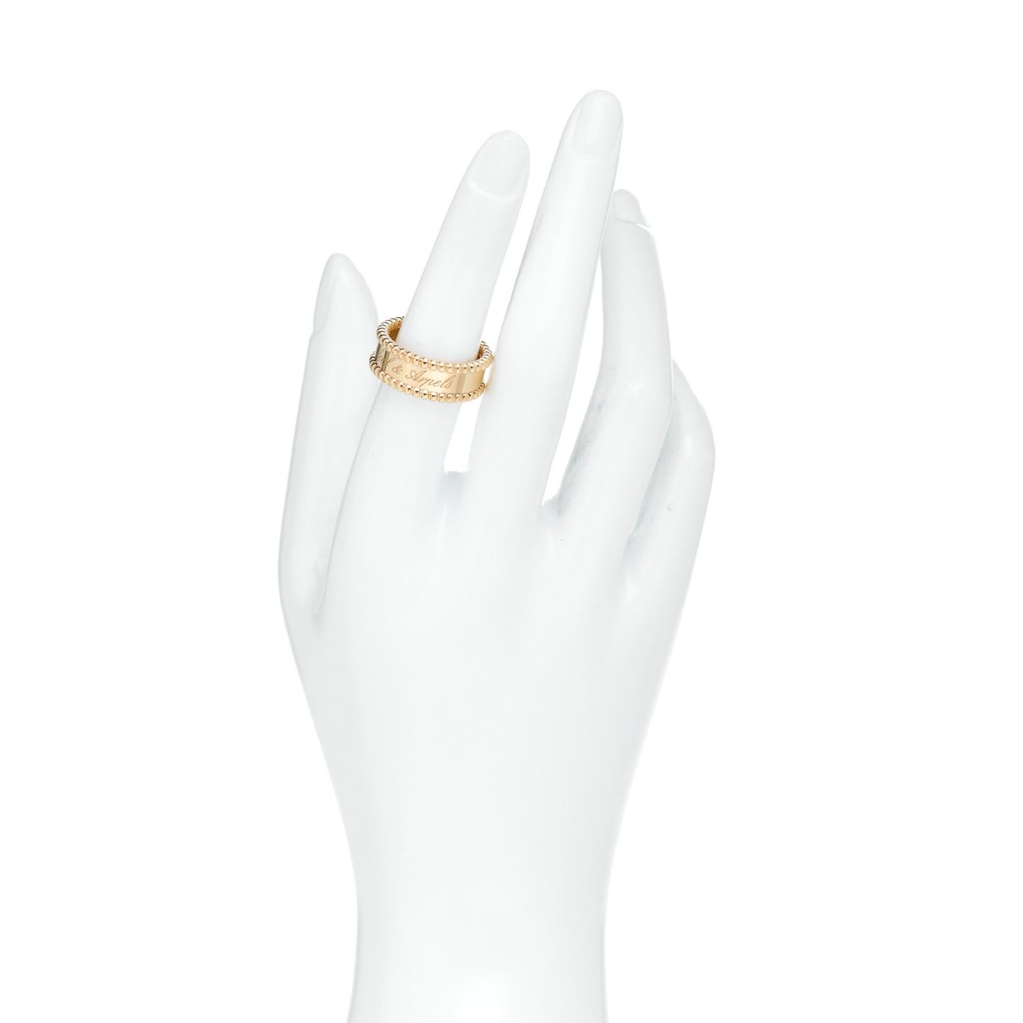 18K Yellow Gold Perlee Signature Ring 54 6.75