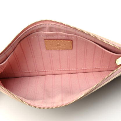 Louis Vuitton Damier Azur Neverfull MM GM Pochette Rose Ballerine 5 of 7