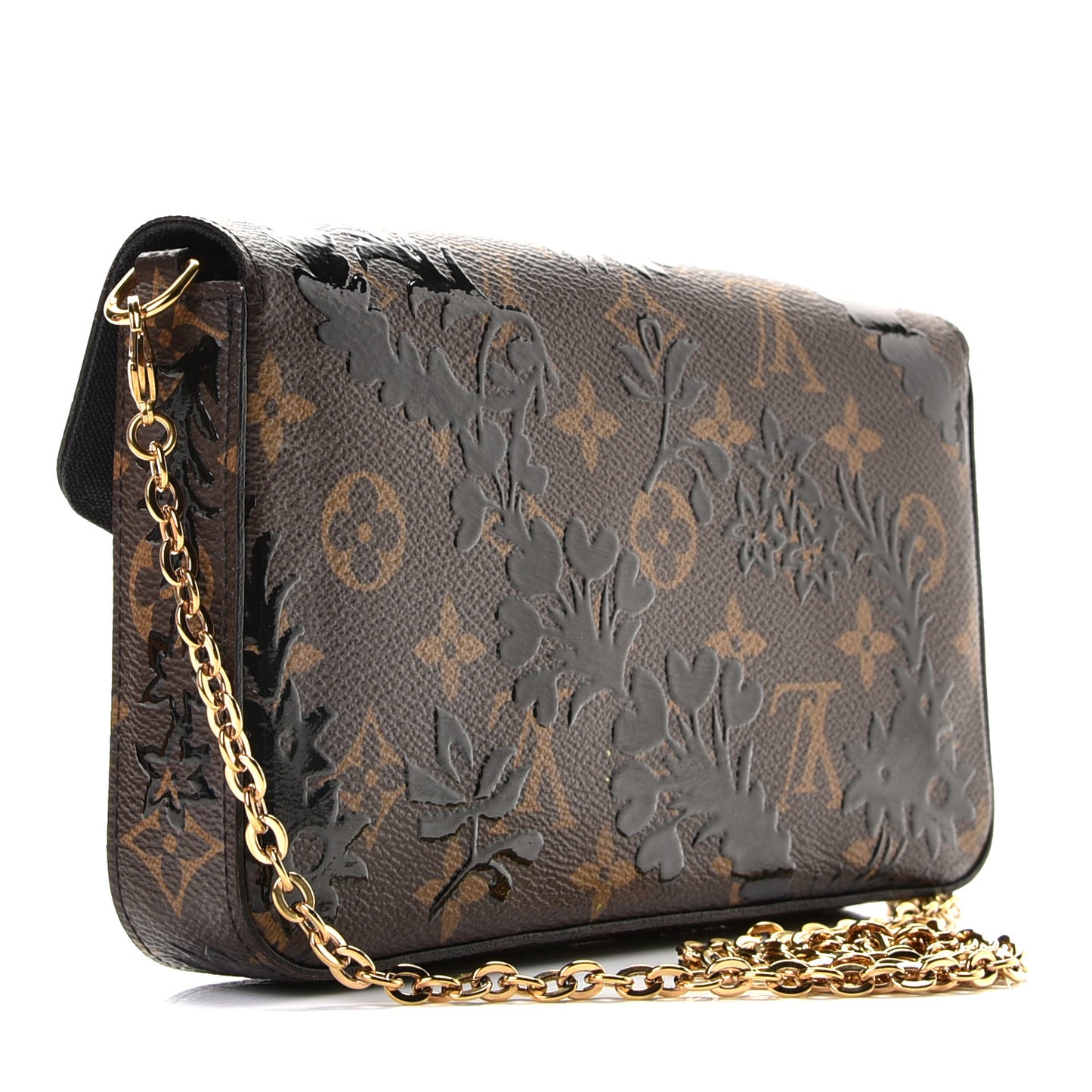 Monogram Blossom Pochette Felicie Chain Wallet Black