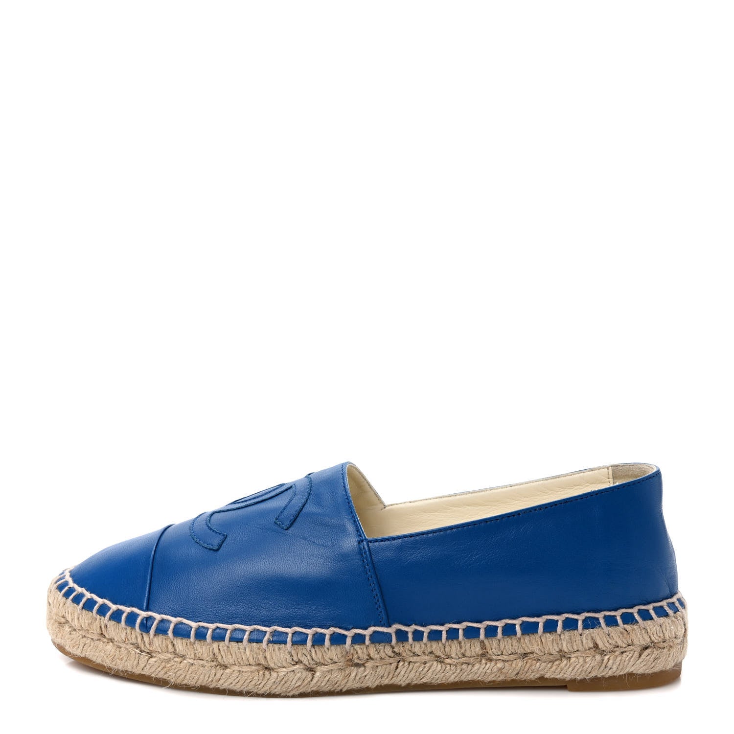 Chanel Lambskin CC Espadrilles 38 Blue 1 of 8