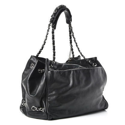 Chanel Calfskin Diagonal Ligne Tote Black 4 of 11