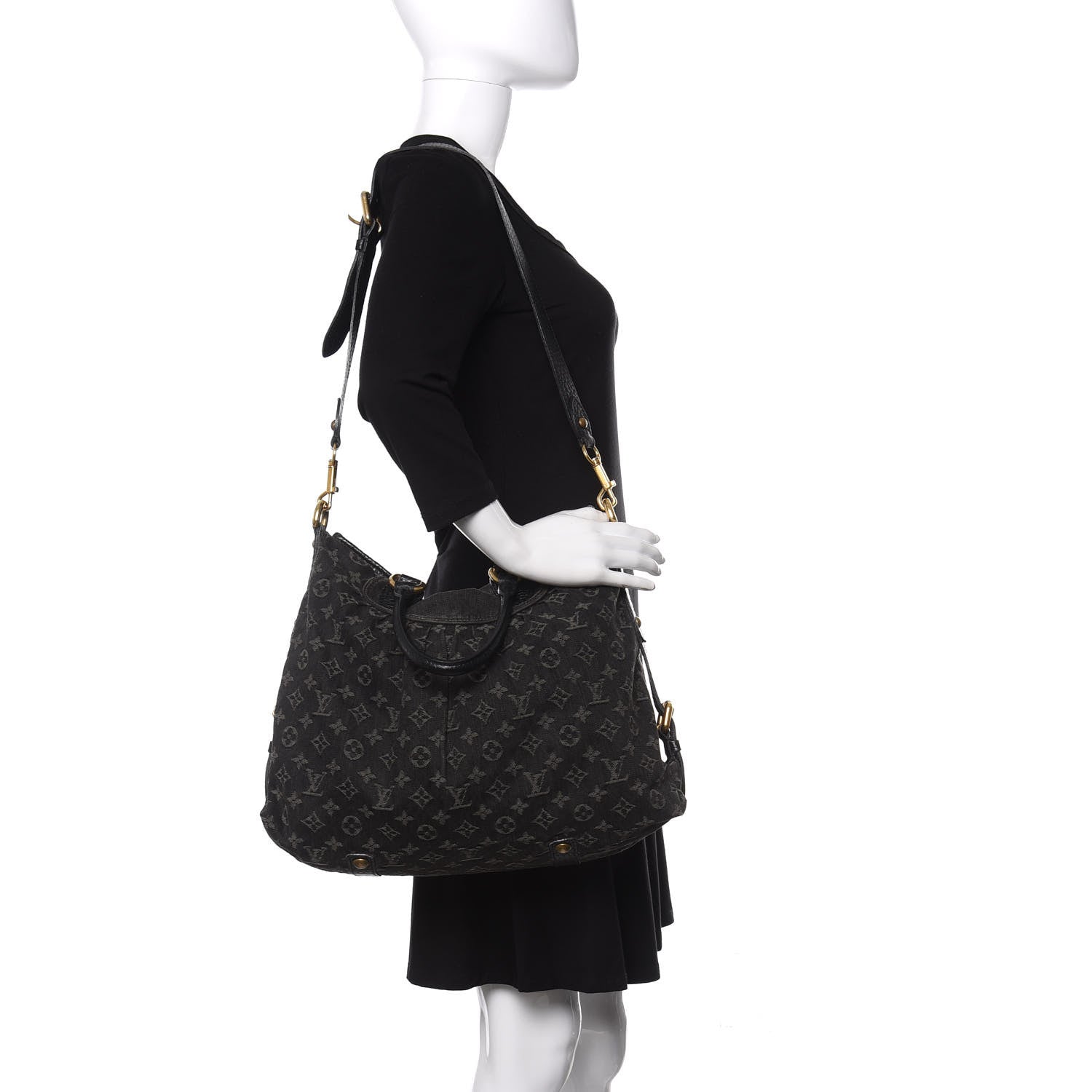 Louis Vuitton Denim Neo Cabby GM Black 2 of 10