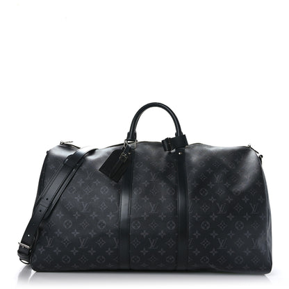 Louis Vuitton Monogram Eclipse Keepall Bandouliere 55 1 of 12