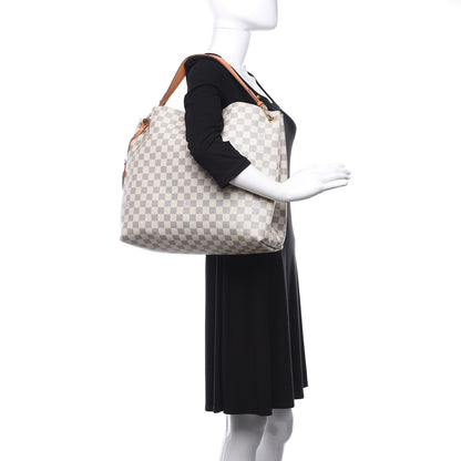 Louis Vuitton Damier Azur Graceful MM Rose Ballerine 2 of 20