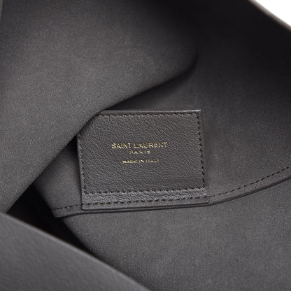 Saint Laurent Calfskin Large Shopping Tote Dark Grey 6 of 9