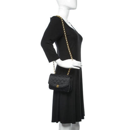 Chanel Satin Quilted Evening Flap Black 2 of 9
