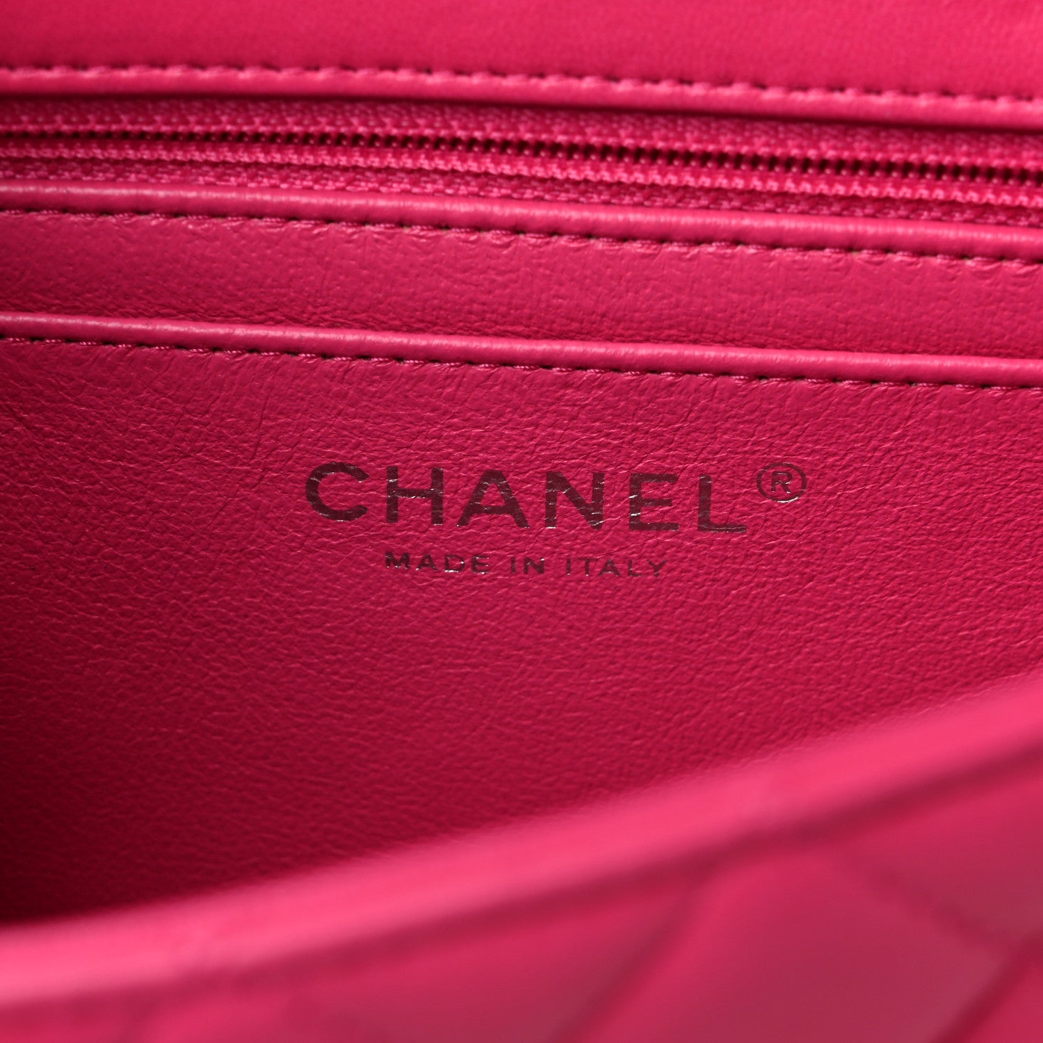 Chanel Lambskin Quilted Mini Rectangular Flap Fuchsia 6 of 14
