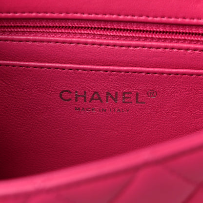 Chanel Lambskin Quilted Mini Rectangular Flap Fuchsia 6 of 14