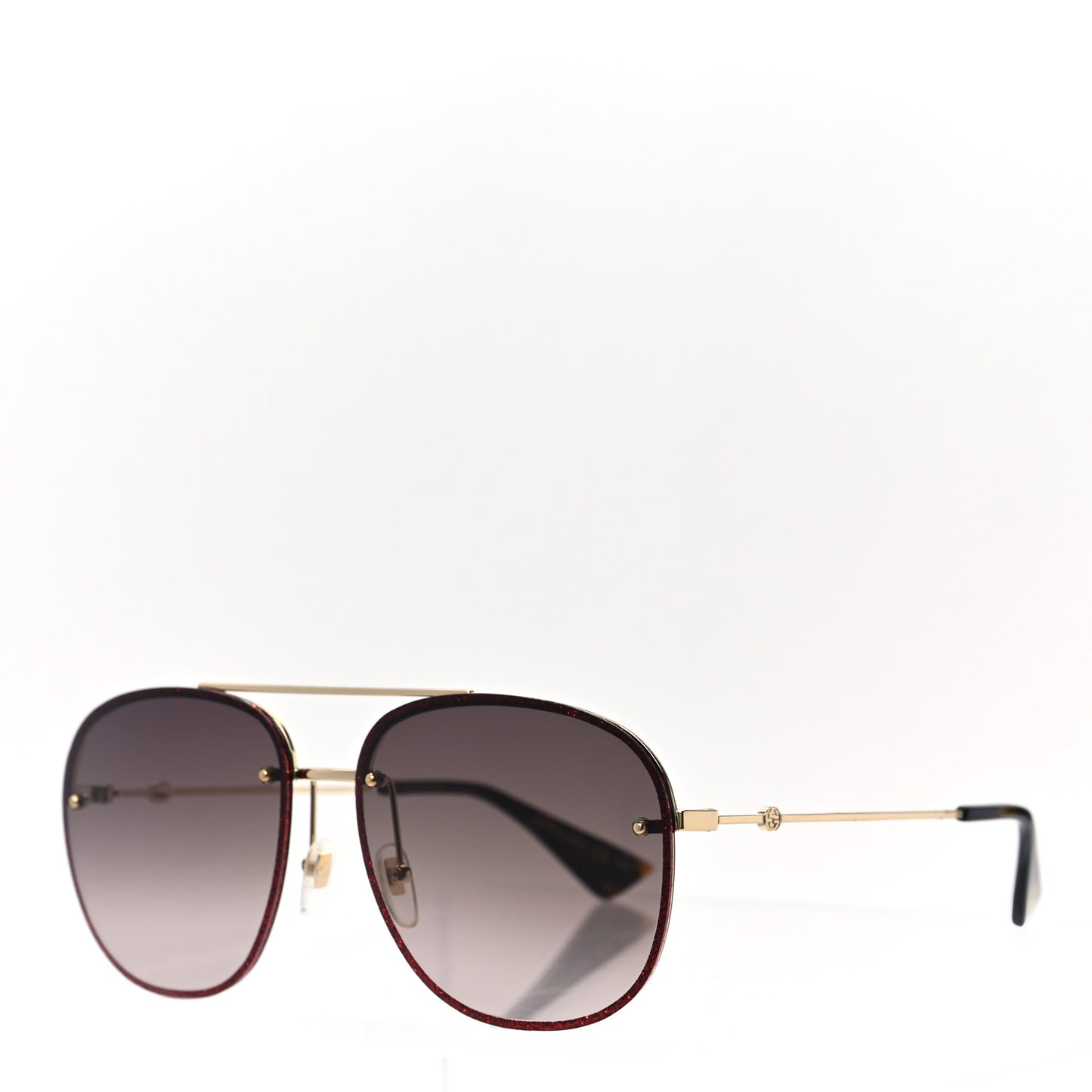 Aviator Glitter Sunglasses GG0227S Red
