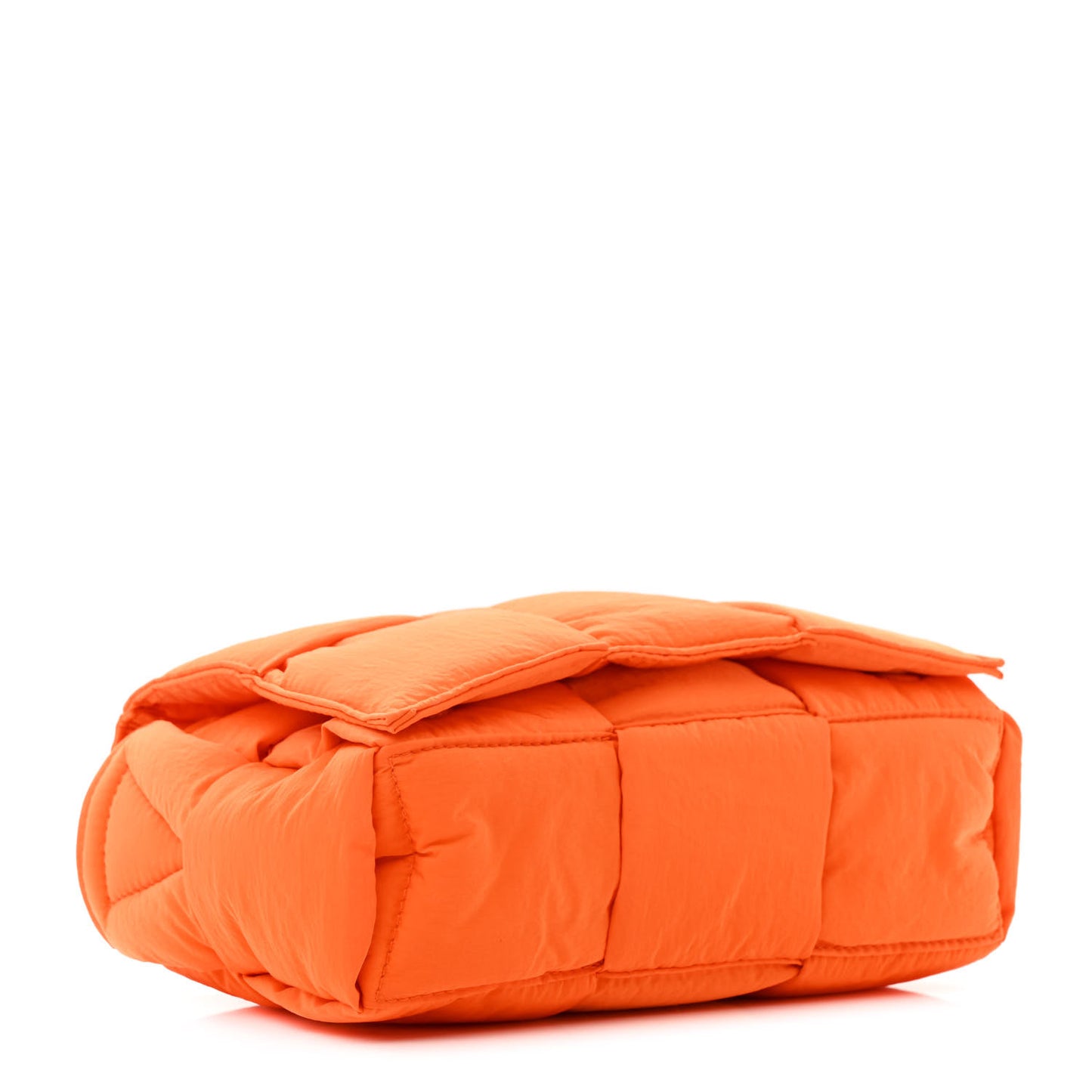 Nylon Intrecciato Padded Tech Small Cassette Bag Orange