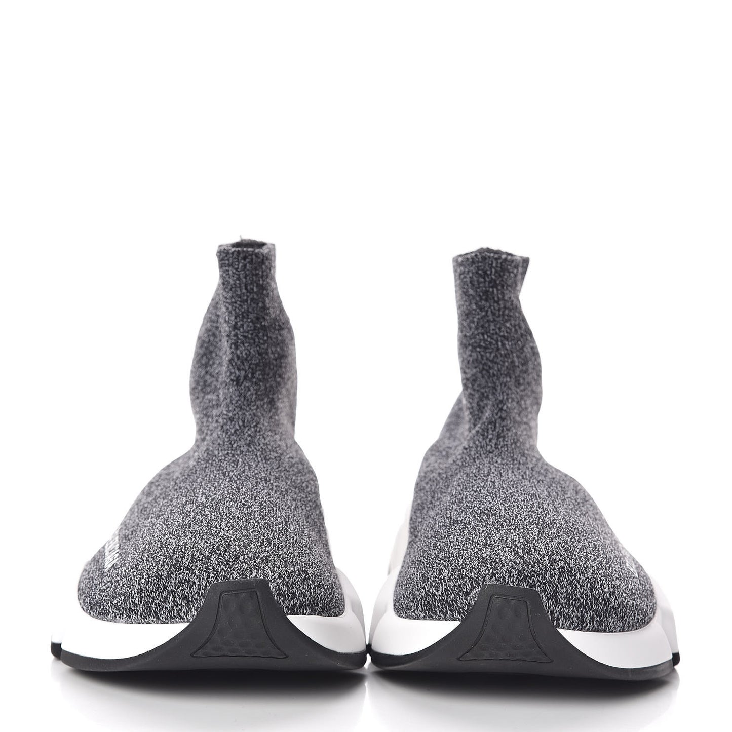 Chine Knit Bi-Color Sole Womens Speed Sneakers 36 Black White