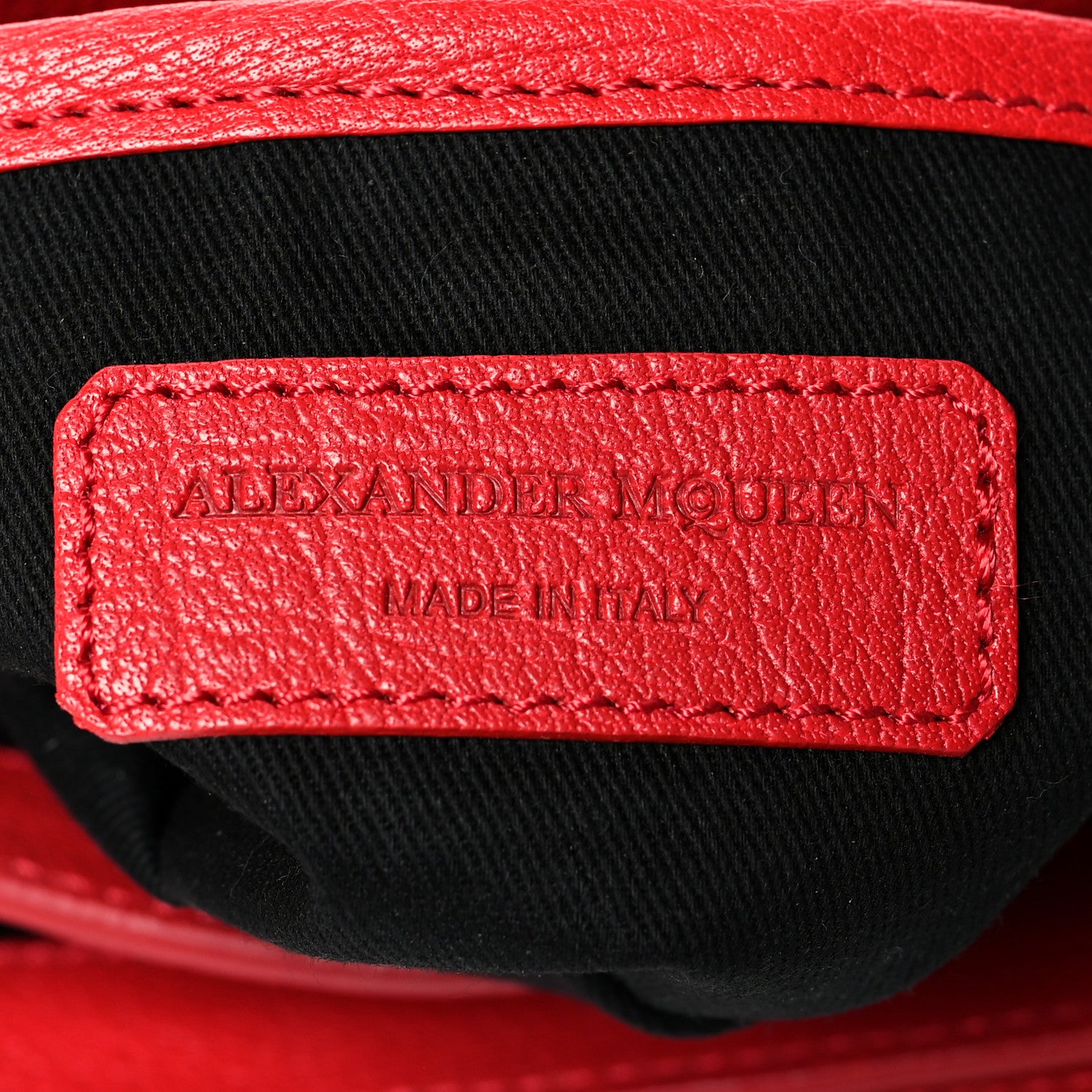 Alexander McQueen Calfskin Studded Small Twin Skull Chain Crossbody Red 8 of 11