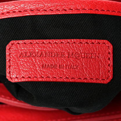 Alexander McQueen Calfskin Studded Small Twin Skull Chain Crossbody Red 8 of 11