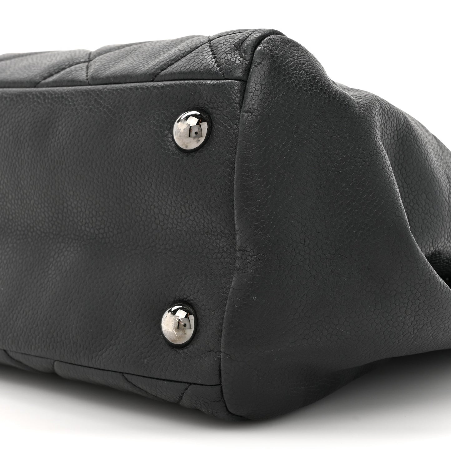 Soft Caviar Quilted Large Cells Tote Black