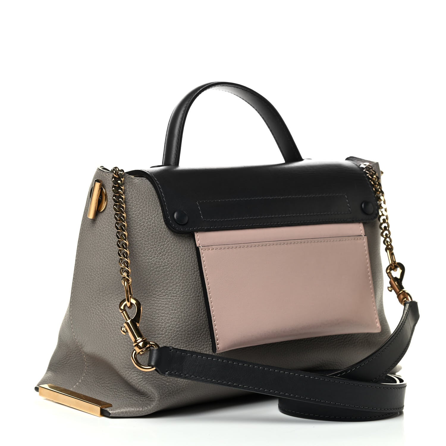 Chloe Calfskin Medium Clare Top Handle Bag Motty Grey 2 of 8